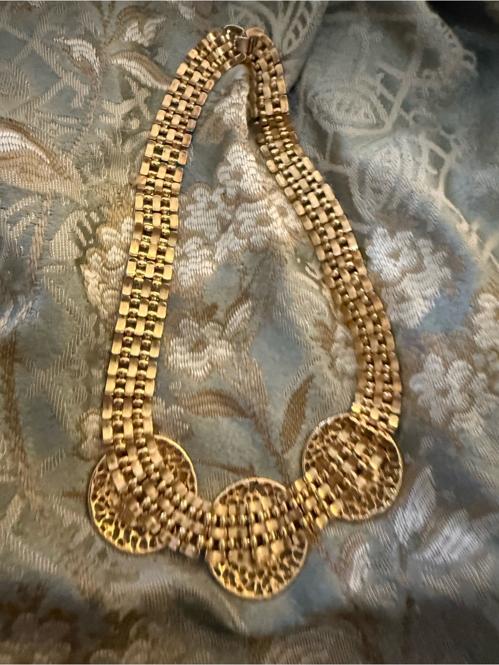 Vintage/Antique Coin Medallion Link Choker Necklace - Women Jewelry - Picture 7 of 12